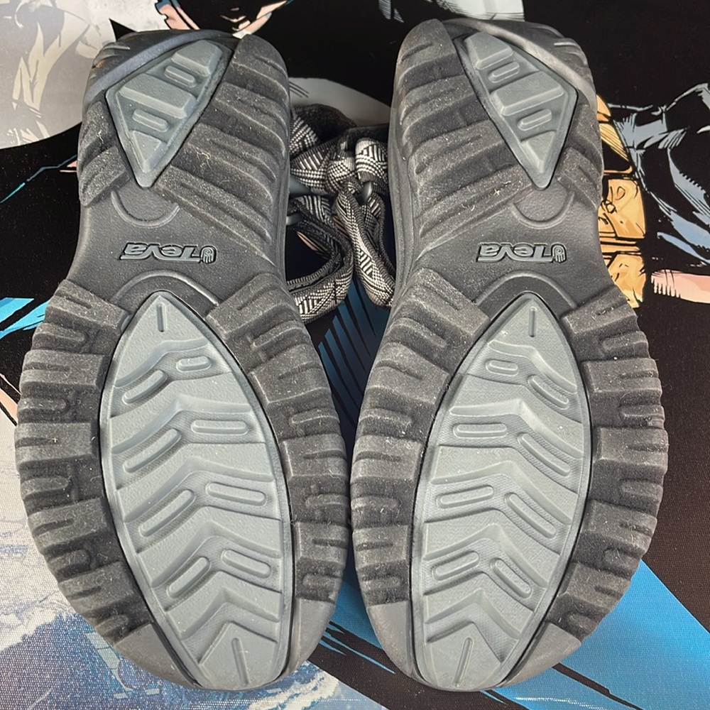 NEW Mens 11 Teva Sandals Hurricane 4 1093379 Black Hiking Trail Shoes Tevas grey - Picture 9 of 10